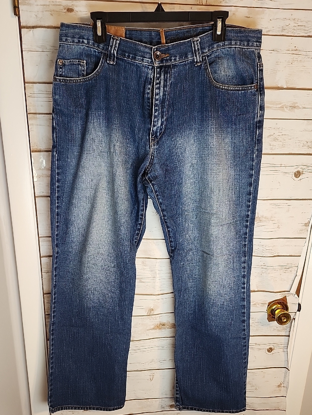 Timberland Men's Faded Blue Straight-Leg Jeans 36x32